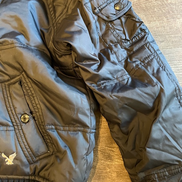 American eagle outfitters puffer black jacket size s small petite - Picture 4 of 5